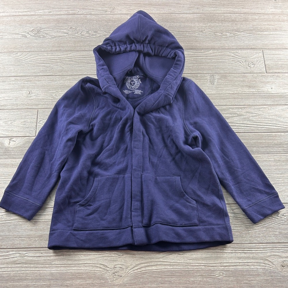 Sense-ational You Youth XL Navy Blue Sensory Friendly Cotton Hoodie Sweatshirt